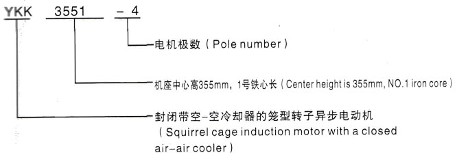 YKK系列(H355-1000)高压YKK4501-6三相异步电机西安泰富西玛电机型号说明